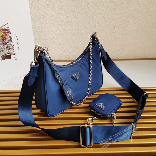 prada女包 普拉達2020新款nylon Hobo手拎包 時尚百搭 prada腋下包 1BH204 Prada單肩斜挎包  pyd2394